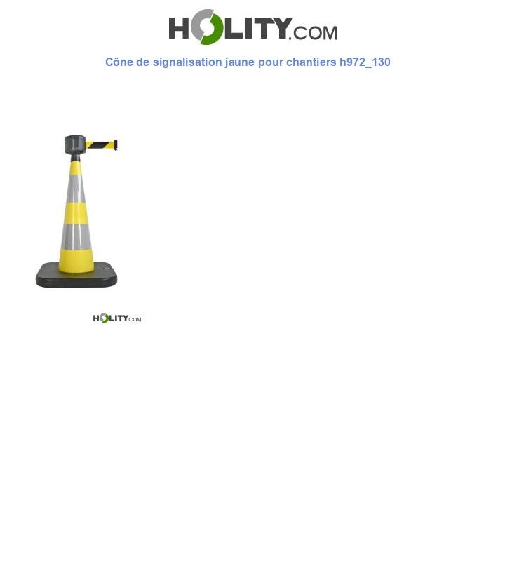 Cône de signalisation jaune pour chantiers h972_130