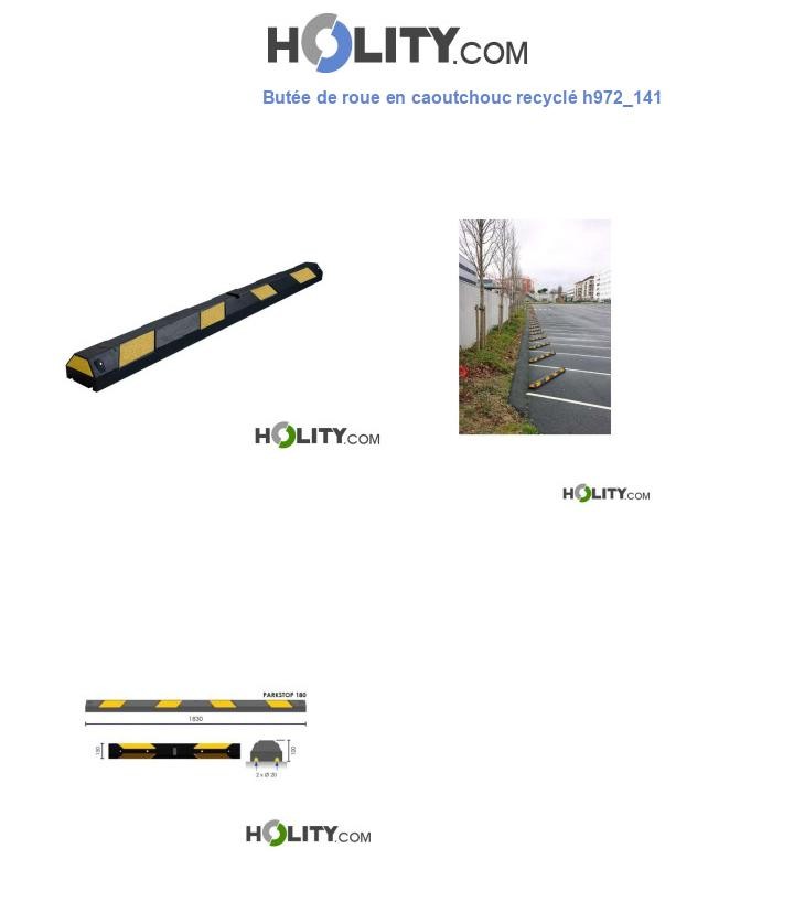 Butée de roue en caoutchouc recyclé h972_141