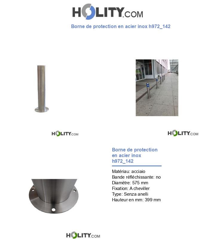 Borne de protection en acier inox h972_142