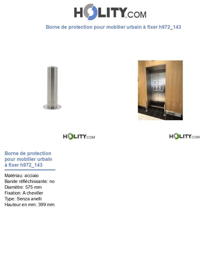 Borne de protection pour mobilier urbain à fixer h972_143