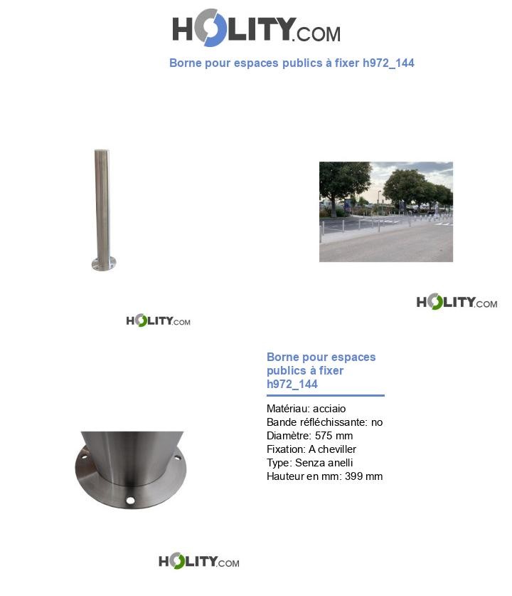 Borne pour espaces publics à fixer h972_144