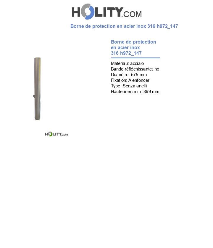 Borne de protection en acier inox 316 h972_147