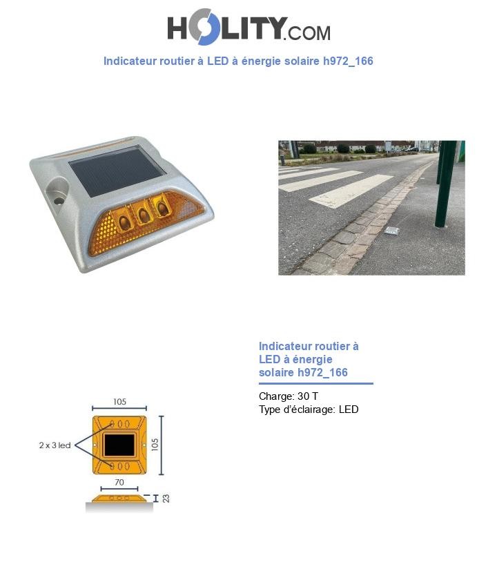 Indicateur routier à LED à énergie solaire h972_166