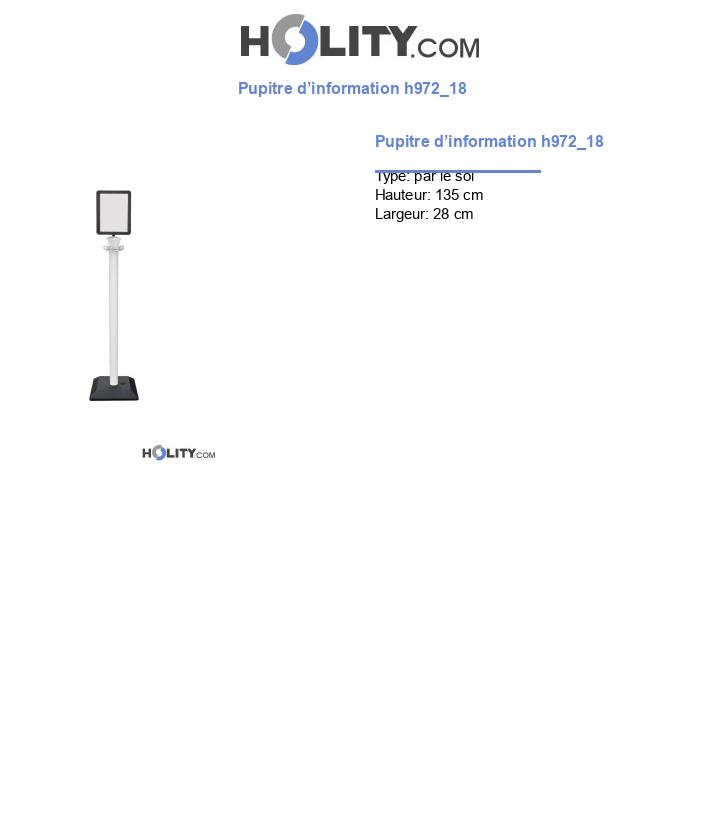 Pupitre d’information h972_18