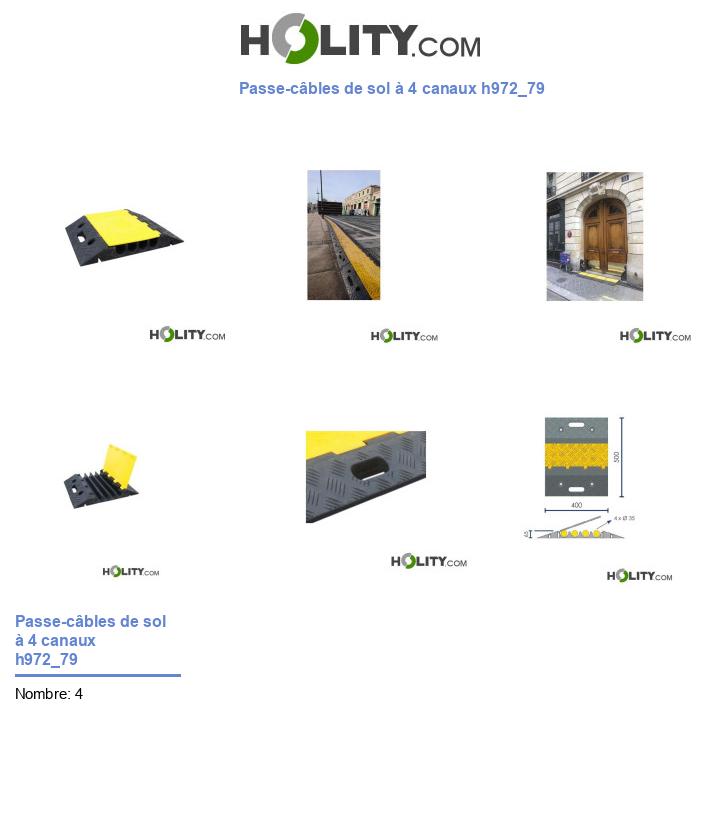 Passe-câbles de sol à 4 canaux h972_79