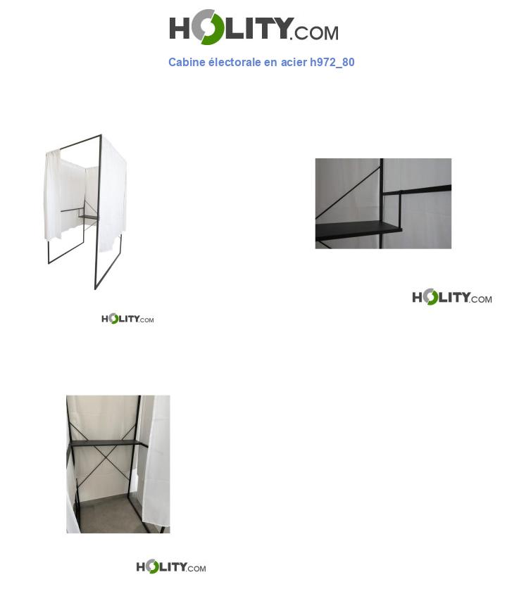 Cabine électorale en acier h972_80