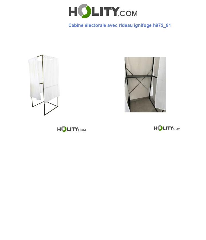 Cabine électorale avec rideau ignifuge h972_81