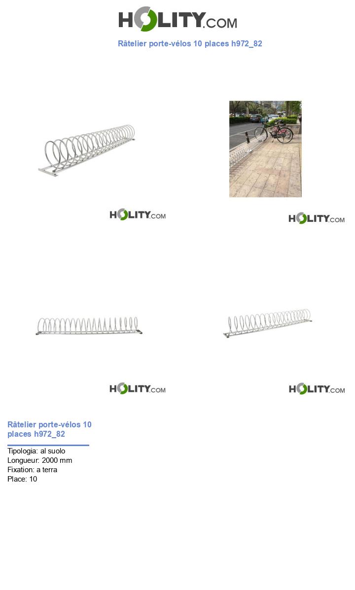 Râtelier porte-vélos 10 places h972_82