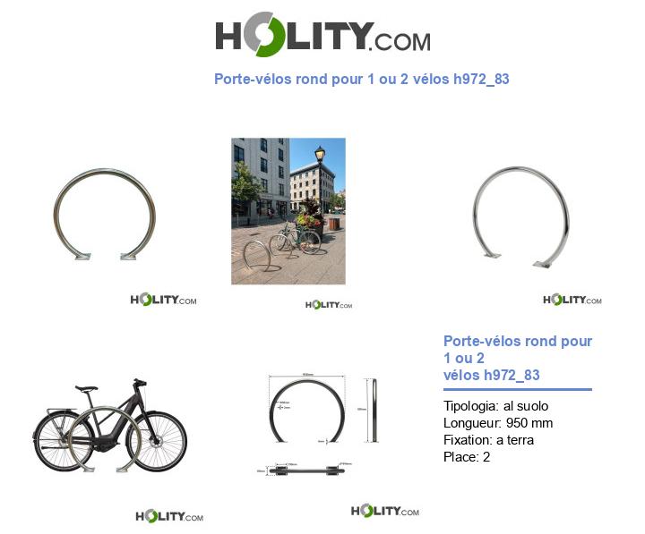 Porte-vélos rond pour 1 ou 2 vélos h972_83