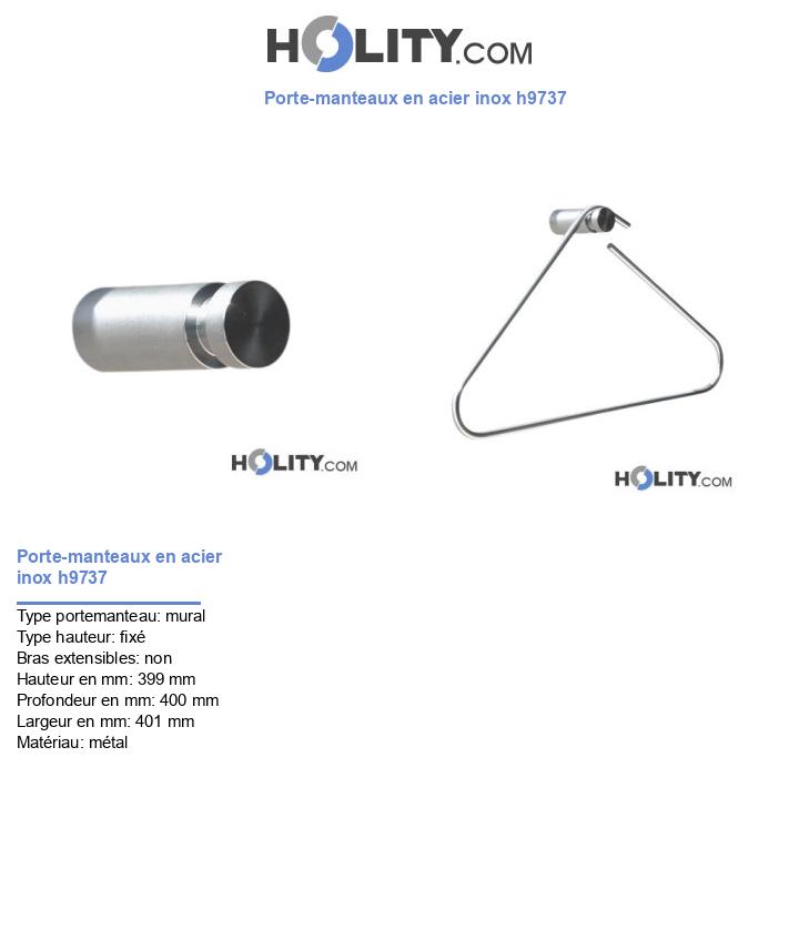 Porte-manteaux en acier inox h9737