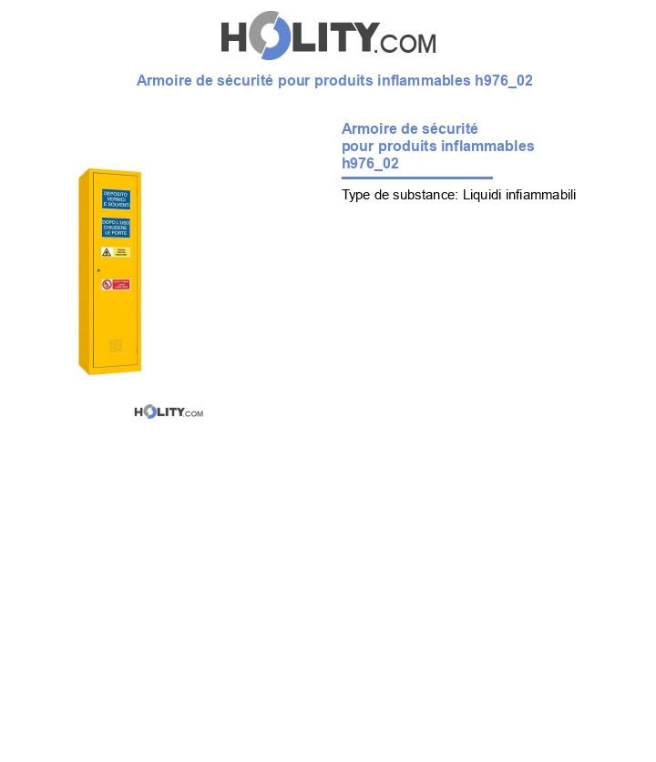 Armoire de sécurité pour produits inflammables h976_02