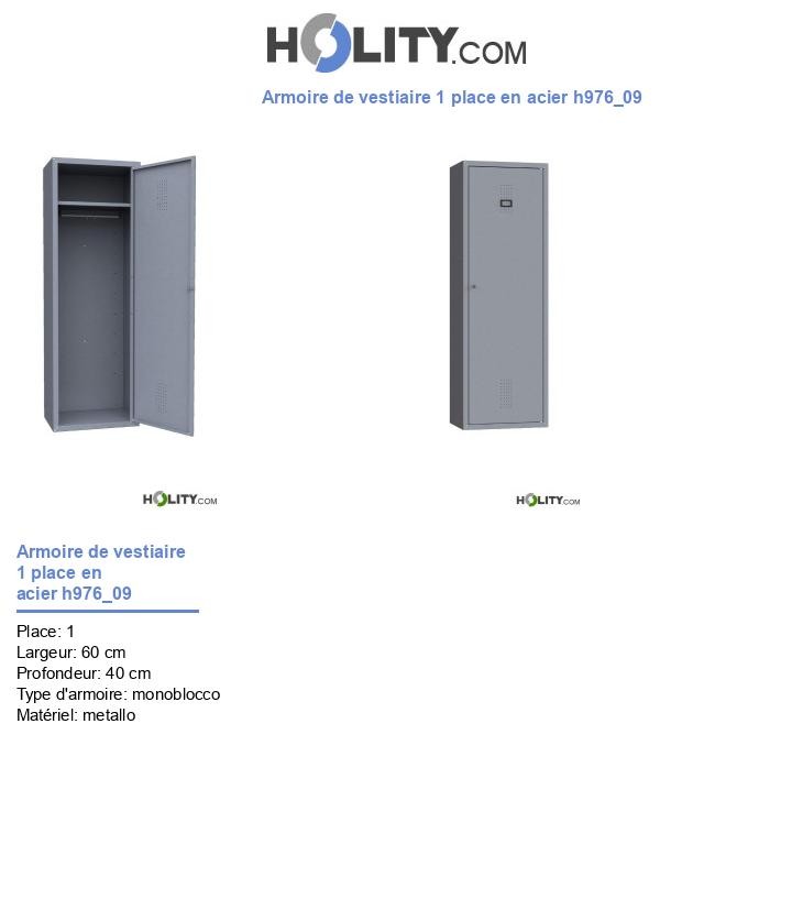 Armoire de vestiaire 1 place en acier h976_09