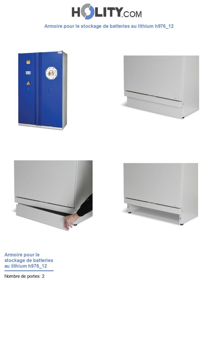 Armoire pour le stockage de batteries au lithium h976_12