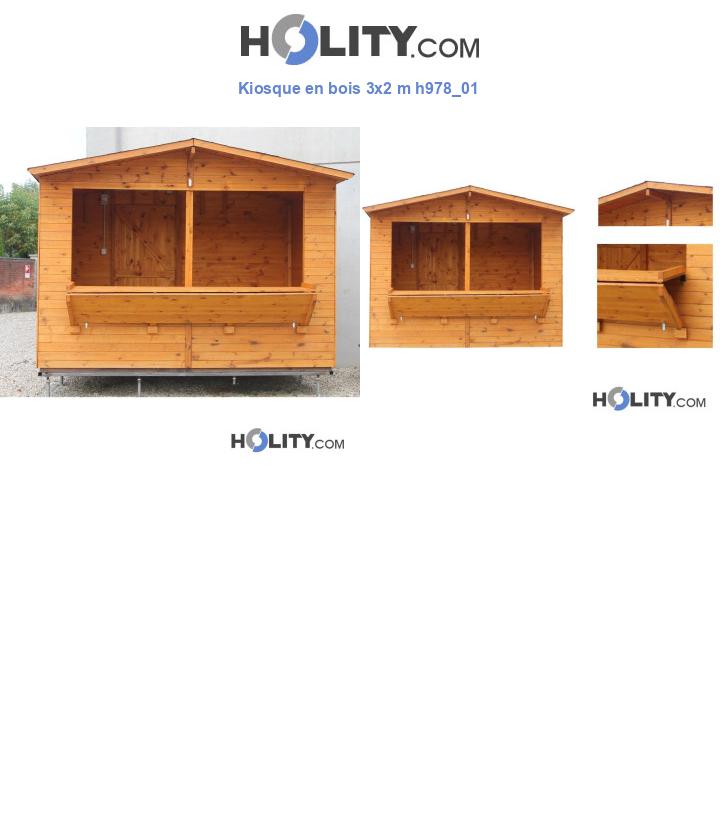 Kiosque en bois 3x2 m h978_01