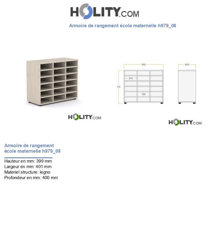Armoire de rangement école maternelle h979_08