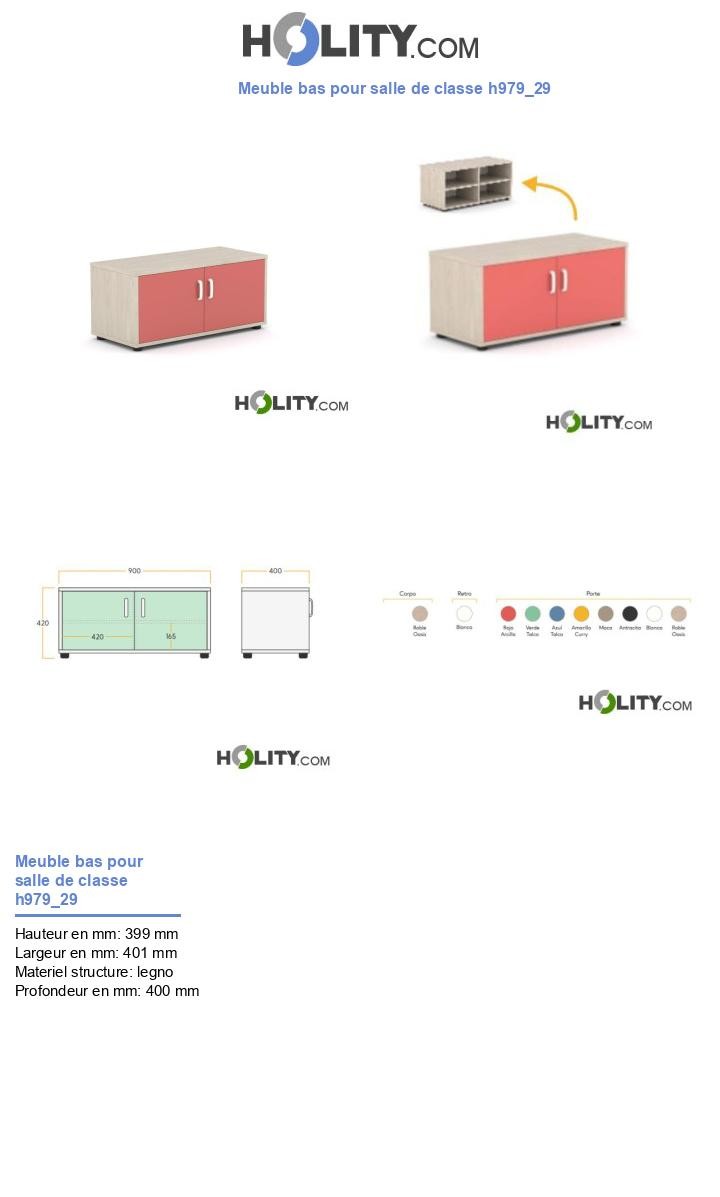 Meuble bas pour salle de classe h979_29