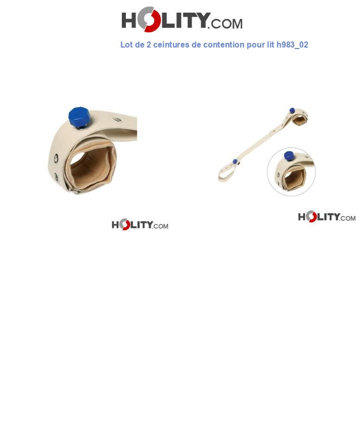 Lot de 2 ceintures de contention pour lit h983_02