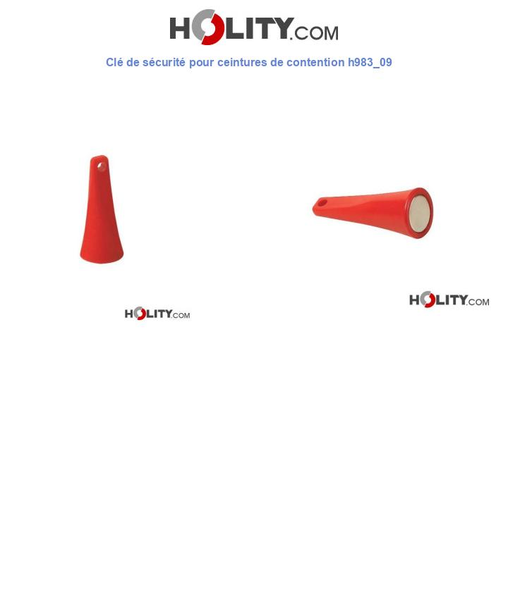 Clé de sécurité pour ceintures de contention h983_09