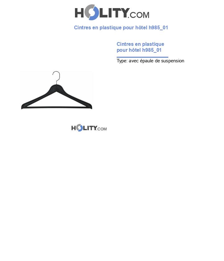 Cintres en plastique pour hôtel h985_01