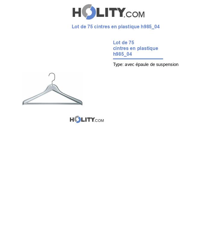 Lot de 75 cintres en plastique h985_04