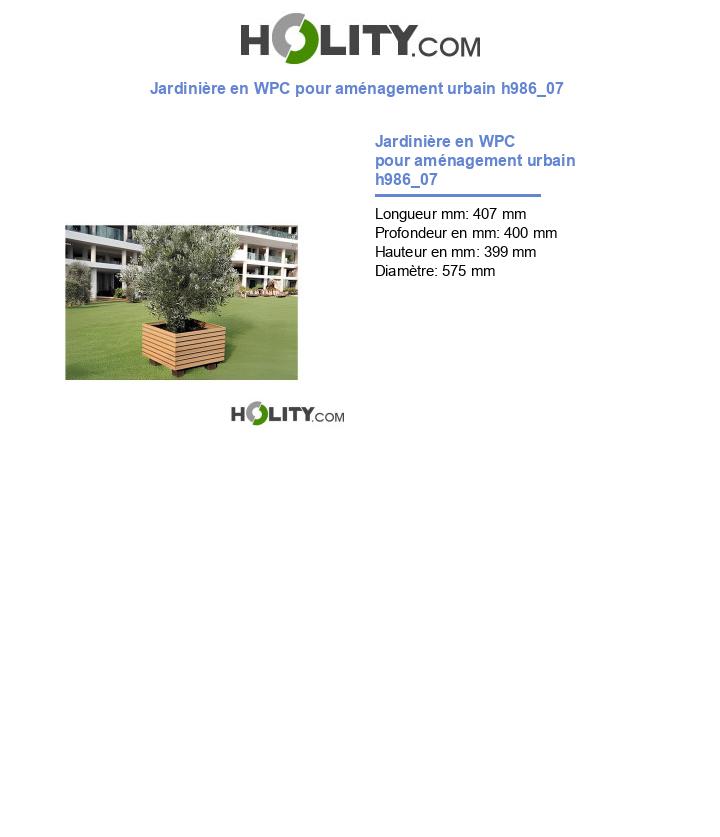 Jardinière en WPC pour aménagement urbain h986_07