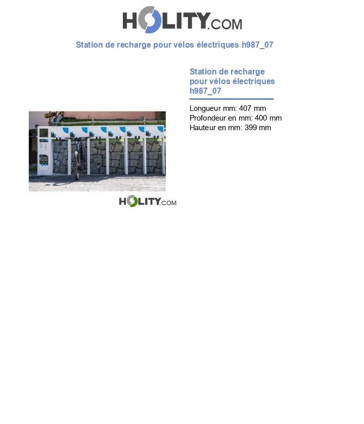 Station de recharge pour vélos électriques h987_07