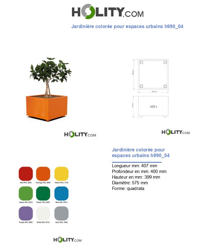 Jardinière colorée pour espaces urbains h990_04