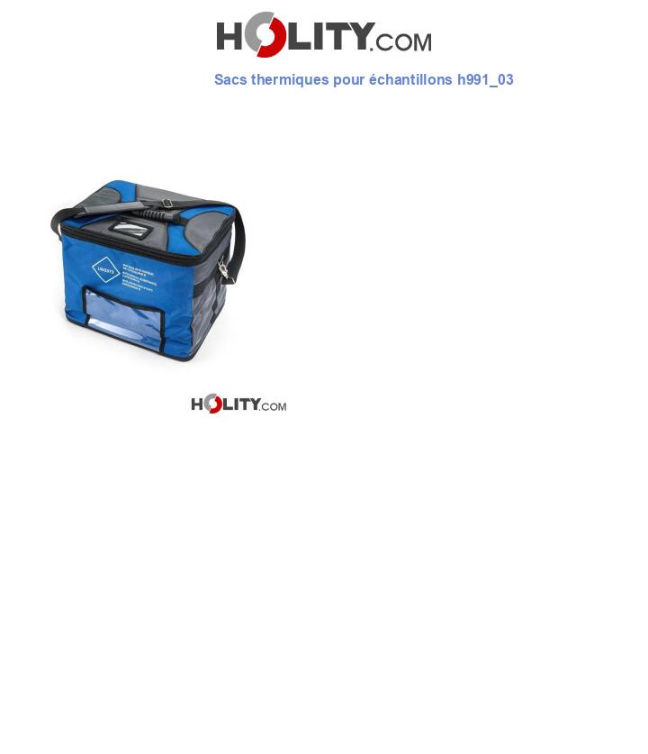 Sacs thermiques pour échantillons h991_03
