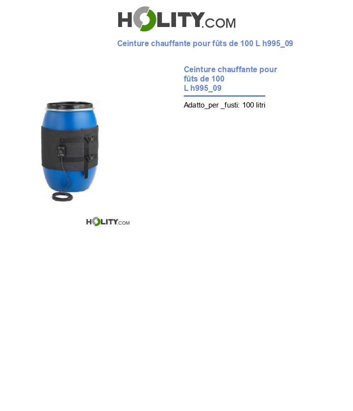 Ceinture chauffante pour fûts de 100 L h995_09