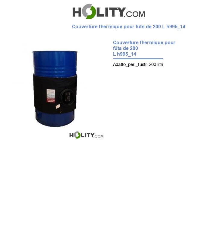 Couverture thermique pour fûts de 200 L h995_14