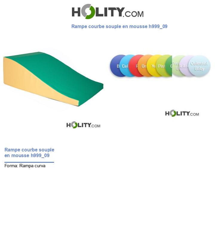 Rampe courbe souple en mousse h999_09