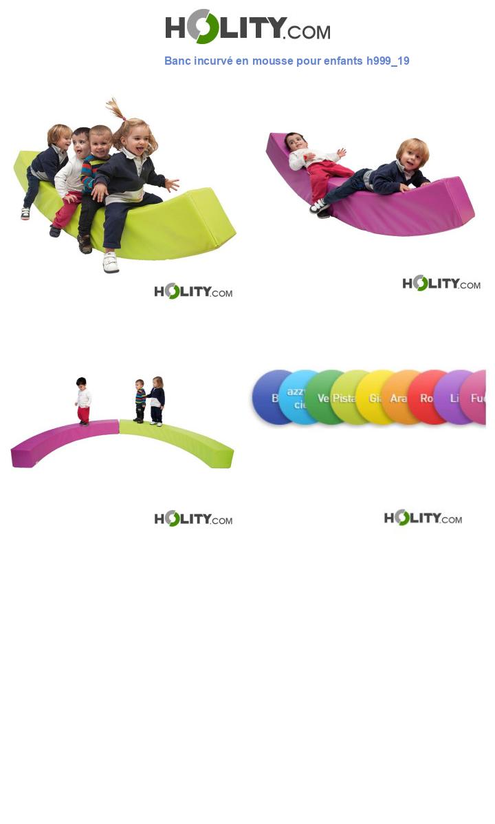 Banc incurvé en mousse pour enfants h999_19