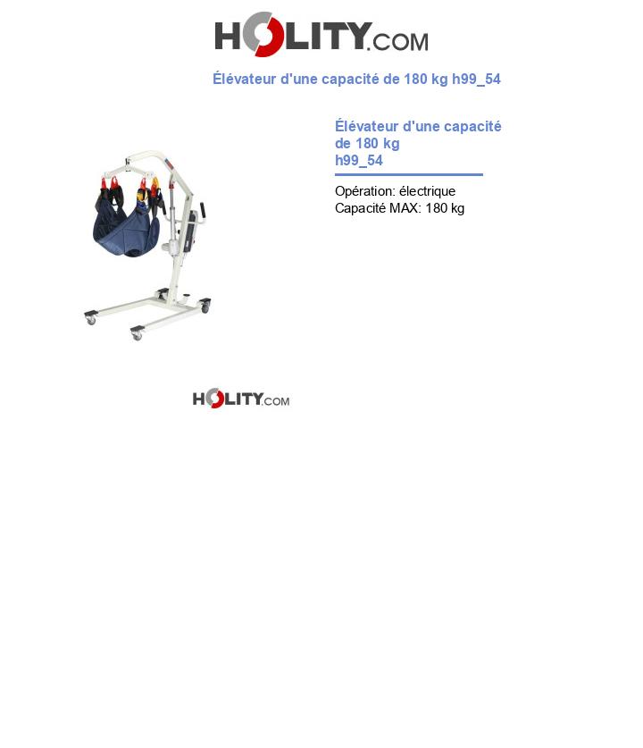 Élévateur d'une capacité de 180 kg h99_54