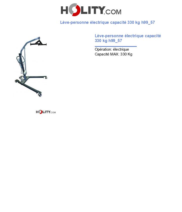 Lève-personne électrique capacité 330 kg h99_57